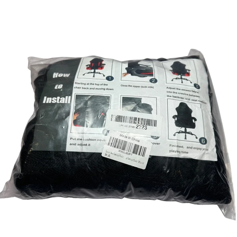 Gaming Chair Cover Stretchable Swivel Office Computer Desk Chair Protector Black